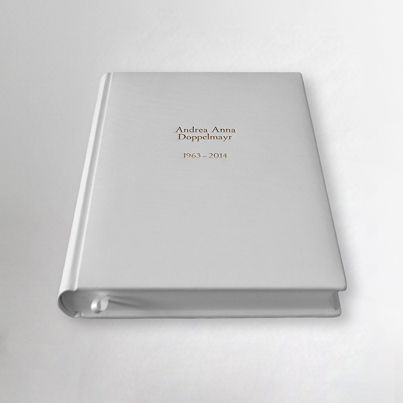 Gebundenes Kondolenzbuch (Sonderanfertigung) | Produkte für Bestatter © Elektronik Printing
