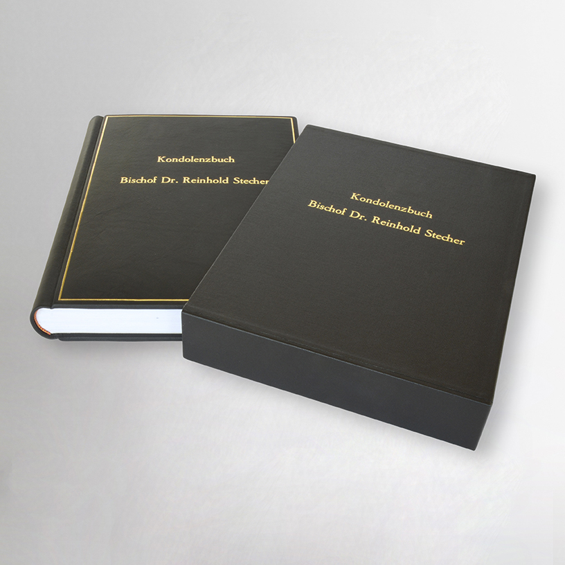 Gebundenes Kondolenzbuch (Sonderanfertigung) | Produkte für Bestatter © Elektronik Printing